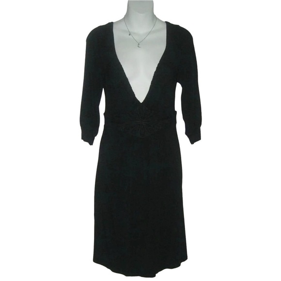 Ella Moss Dress For Blue Bee Black Crochet Boho Goth egirl ALT Witchy Whimsygoth - Picture 1 of 14